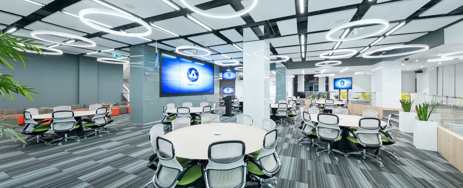 Conference hall design at the headquarters of the Engineering Division of ROSATOM